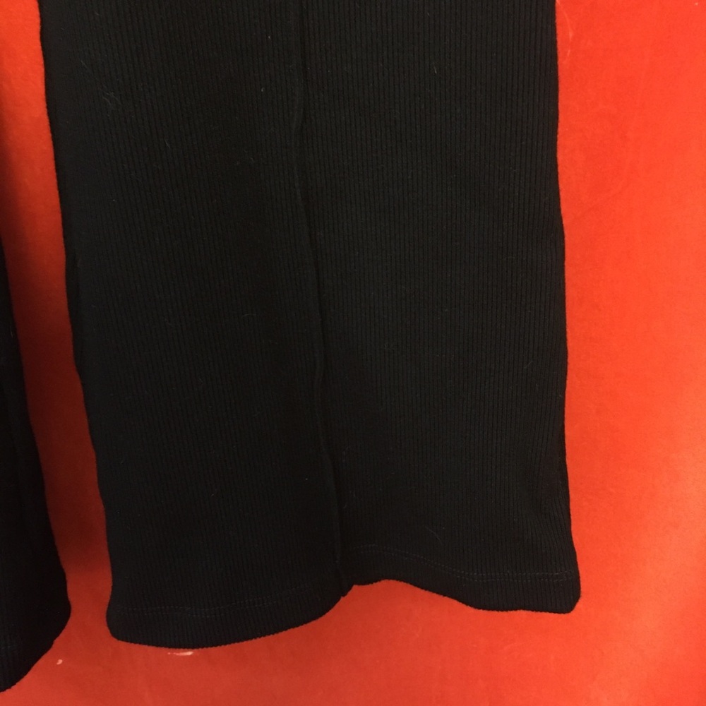 Donni the rib kick flare pants in black size small fall cozy casual cropped - Picture 4 of 9